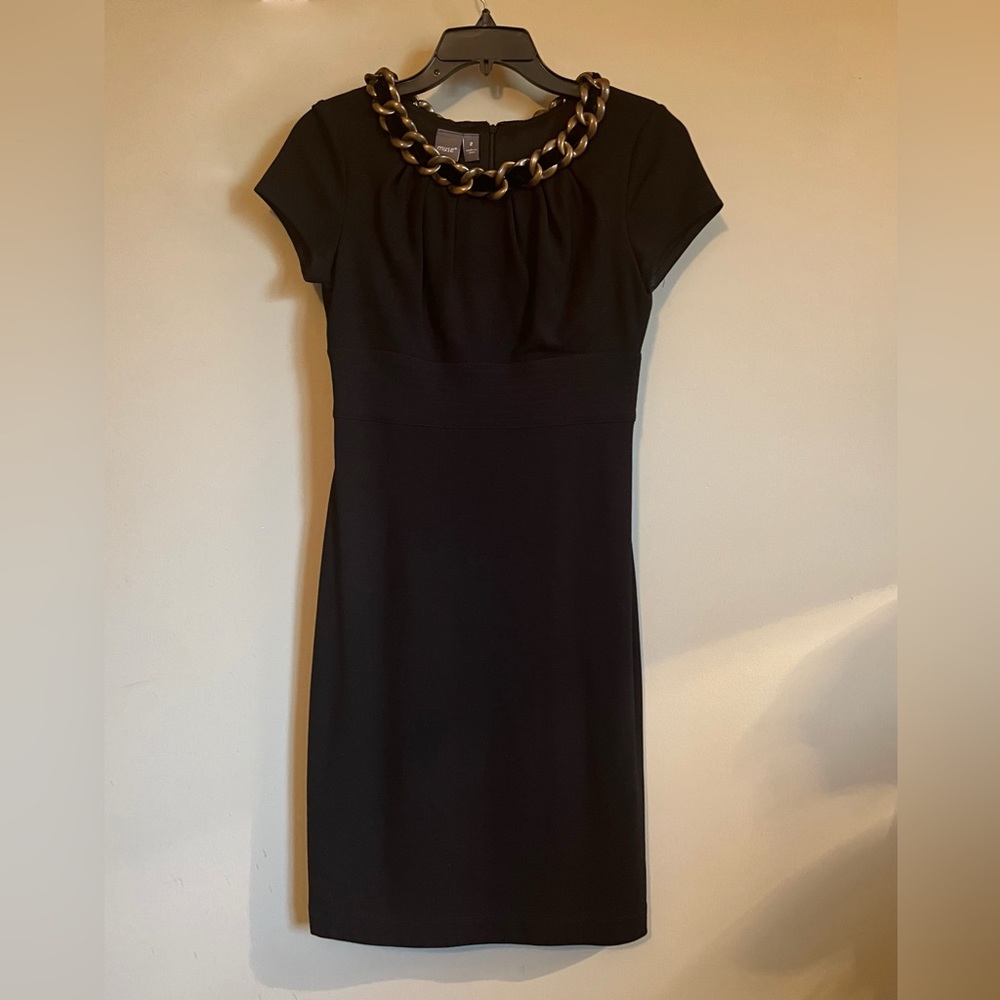 Muse Boutique Black Chain Collar Dress